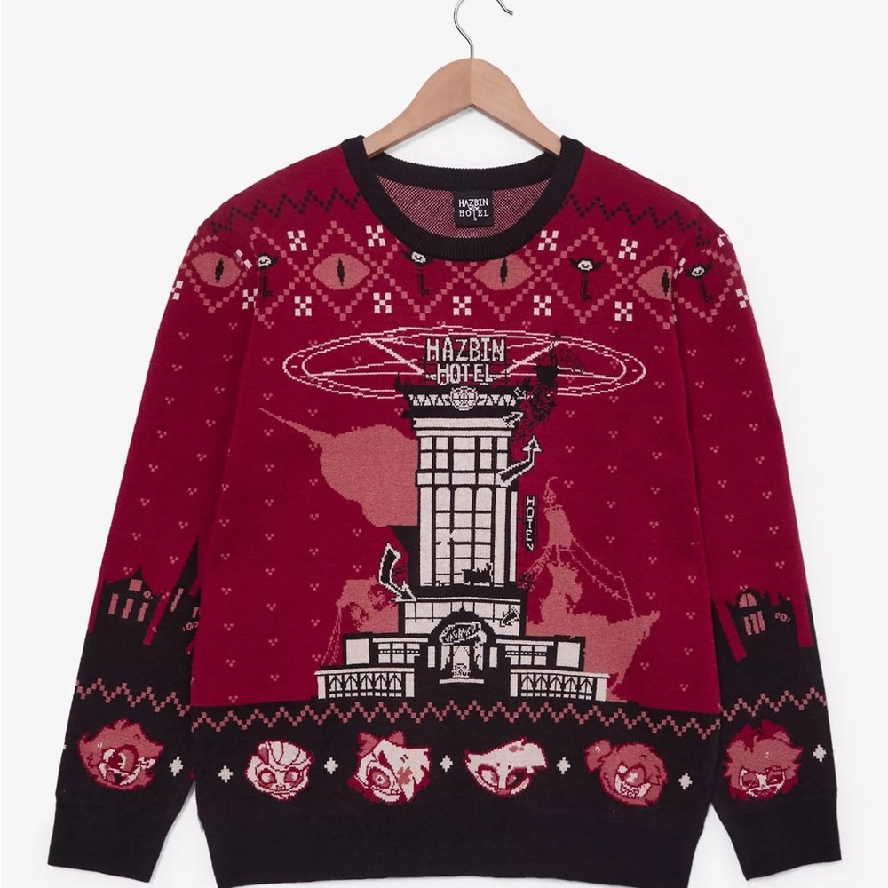 Hazbin Hotel Red and Black Sweater
